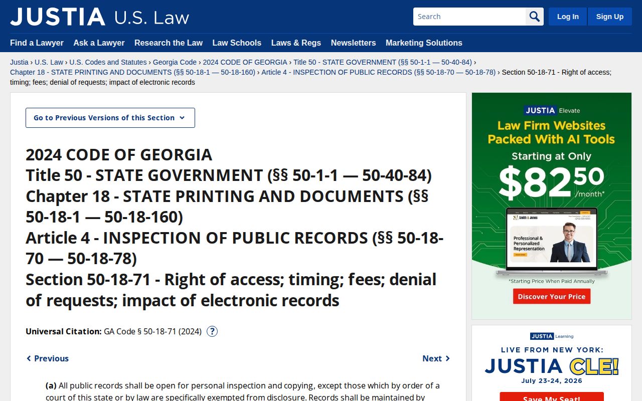 Murray County released inmates Georgia open records timing and fees law