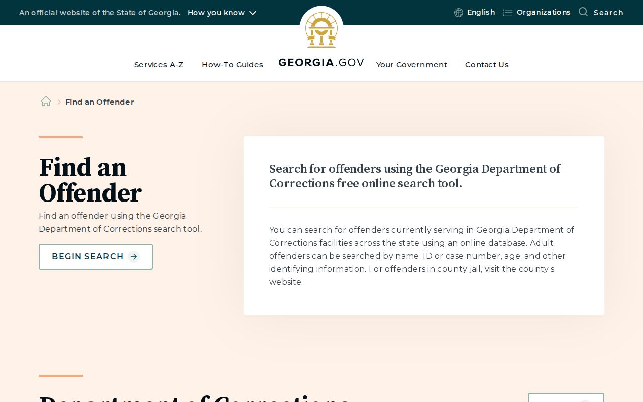 Murray County released inmates Georgia Find an Offender overview