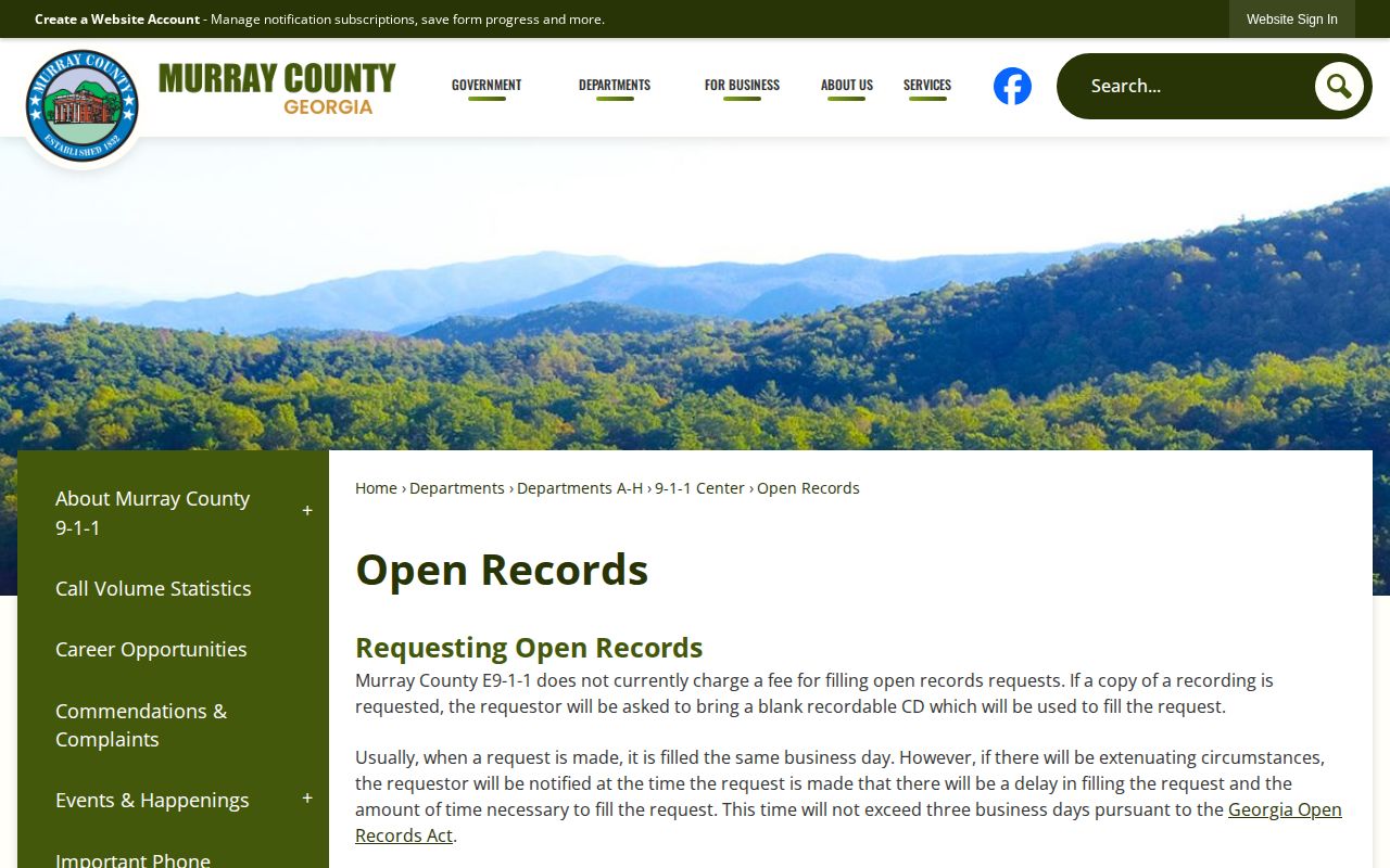 Murray County 24-hour release open-records fallback